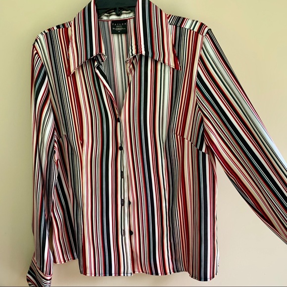 Tailor B. Moss Vintage Button Down Silk Top - Picture 2 of 4